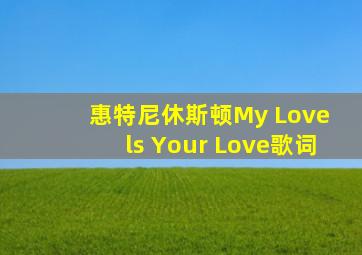 惠特尼休斯顿My Love ls Your Love歌词